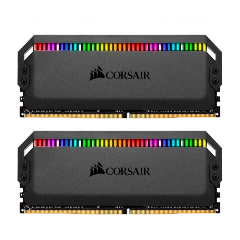 رم کورسیر مدل Dominator Platinum RGB Black 32GB 16GBx2 4000MHz CL19