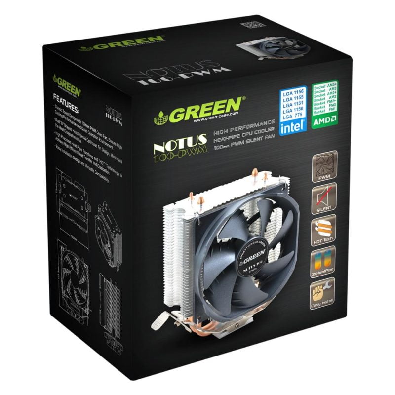 خنک کننده بادی گرین مدل NOTUS 100 - PWM