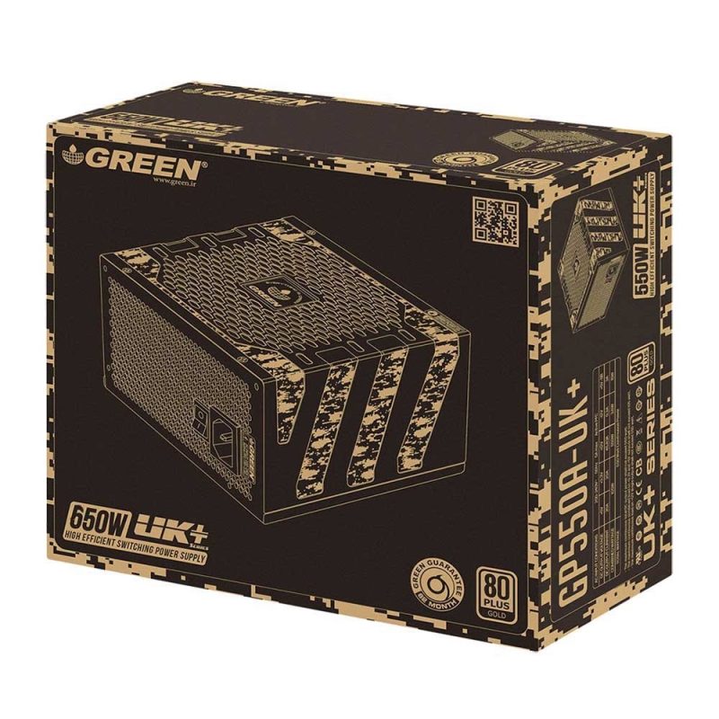 منبع تغذیه کامپیوتر گرین مدل GP650A-UK