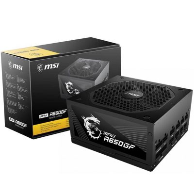 منبع تغذیه کامپیوتر ام اس آی مدل MPG A650GF Full modular ظرفیت 650W
