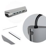استند و هاب 10 پورت بیسوس Baseus Enjoyment 10 in 1 Docking Station Stand CATSX-F0G 4K کارت خوان - Image 2