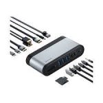 هاب 16 پورت بیسوس Baseus Working Station Multifunctional Type-C CAHUB-BG0G همراه با تبدیل - Image 4