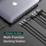 استند و هاب 11 پورت بیسوس Baseus Enjoyment MacBook / notebook Stand HUB CATSX-G0G دارای رم رید - Image 6