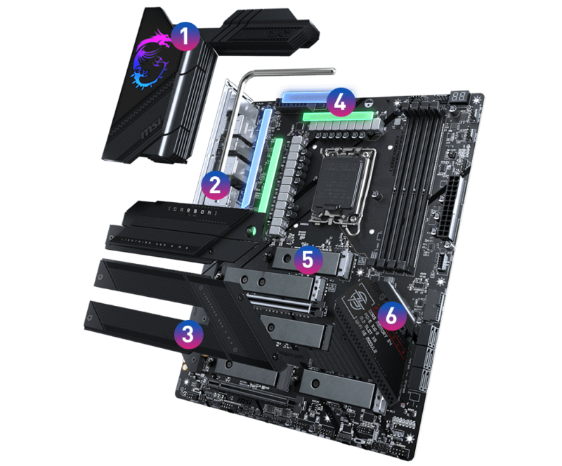 مادربرد ام اس آی MSI MPG Z790 CARBON WIFI DDR5