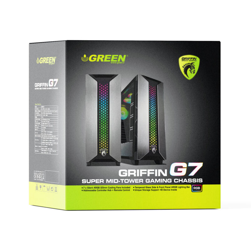 کیس کامپیوتر گیمینگ گرین مدل GRIFFIN G7 - Image 5