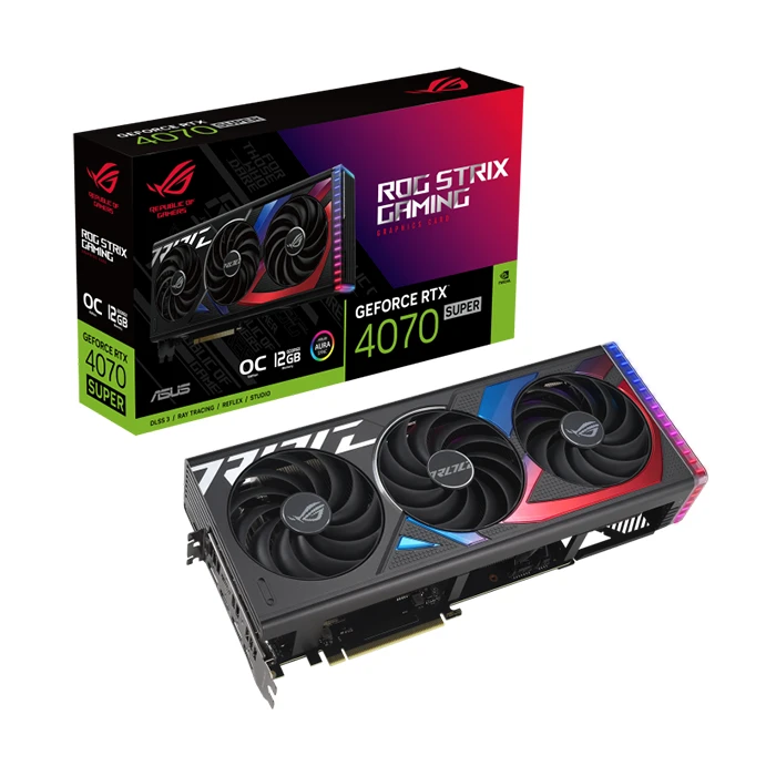 g1knzvwm کارت گرافیک ایسوس ROG Strix GeForce RTX 4070 SUPER 12GB GDDR6X OC Edition - Image 1