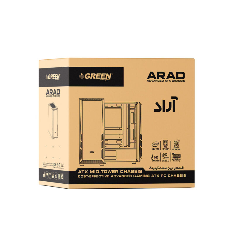 کیس کامپیوتر گیمینگ گرین مدل Arad - Image 6