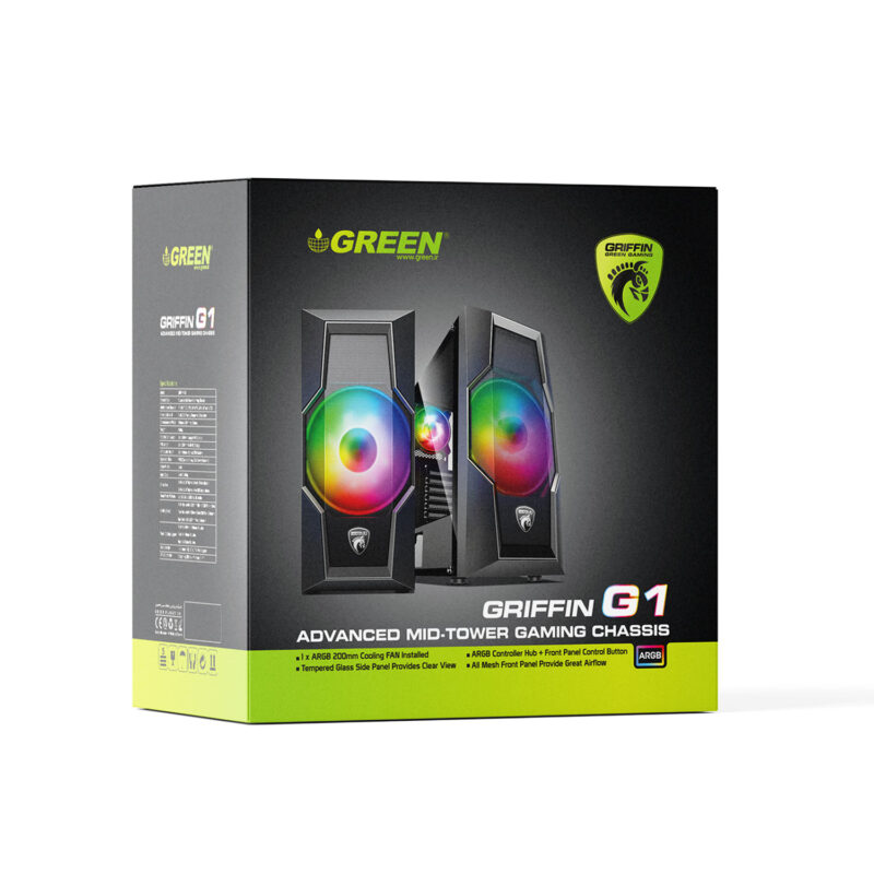 کیس کامپیوتر گرین مدل GRIFFIN G1 - Image 9
